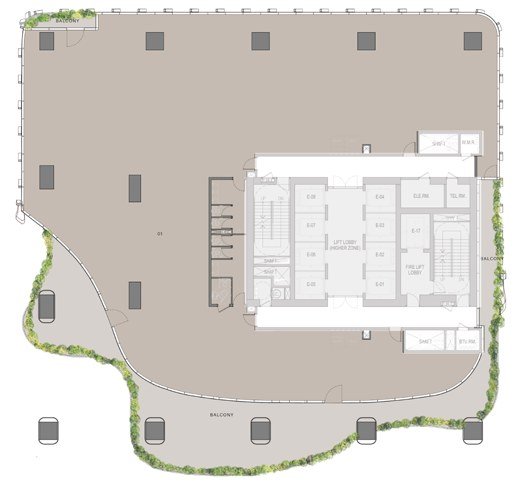 Presidential full-floor plan