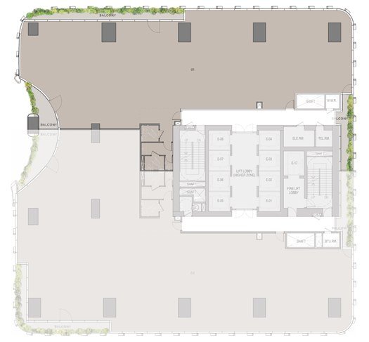 Executive 1 half-floor plan